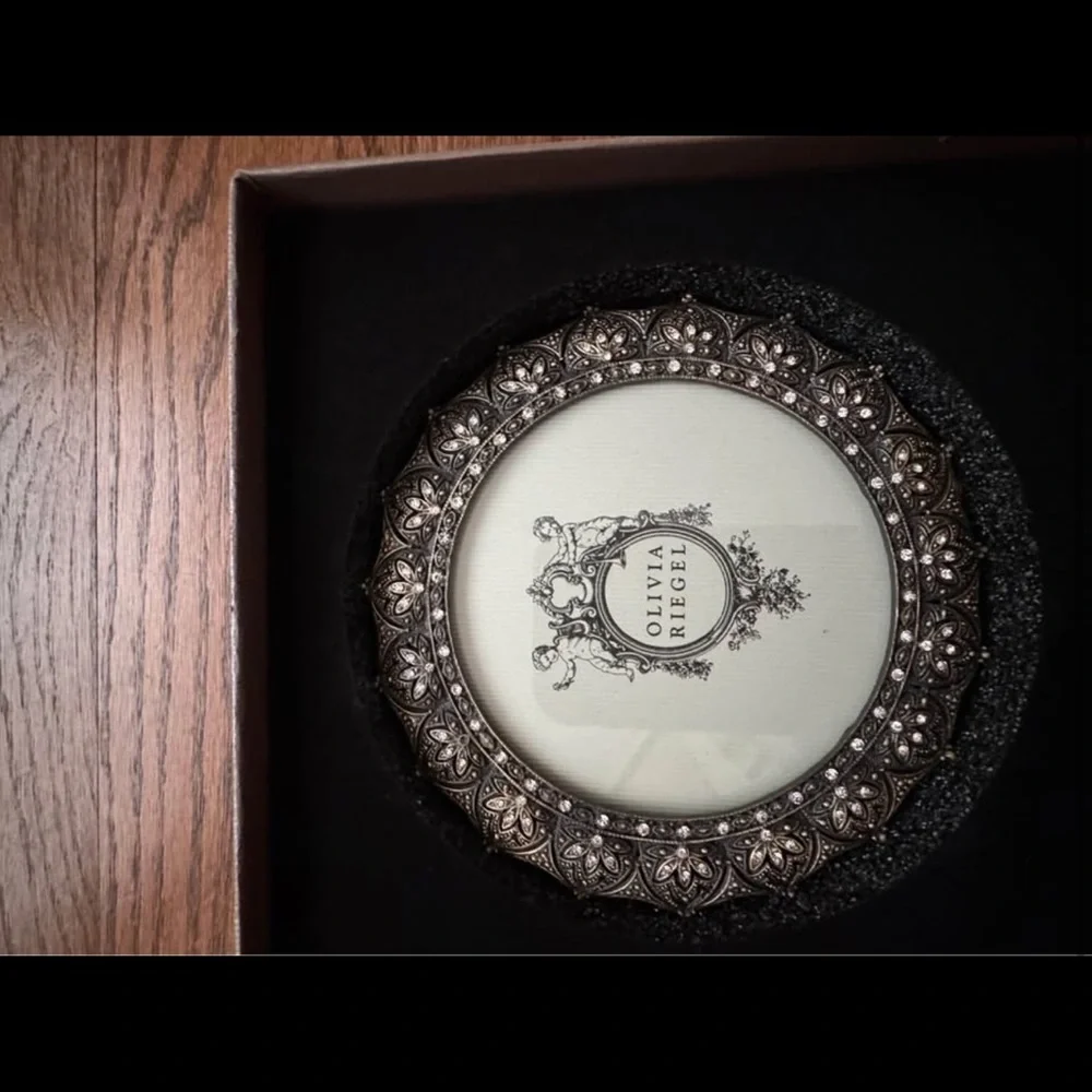 New Olivia Riegel Ornate Picture Frame - Pewter **RARE COLOR**